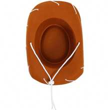Small Size Western Cowboy Hat, Essential For Parties, Costume Parties, And Masquerades - Chocolate Brown - View 2