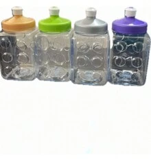 10 Vaso Tipo Bloque Tapa Chupon, 500ml Fiestas Regalo Bautizos Cumpleaños Apilables - Multicolor - Ver 5