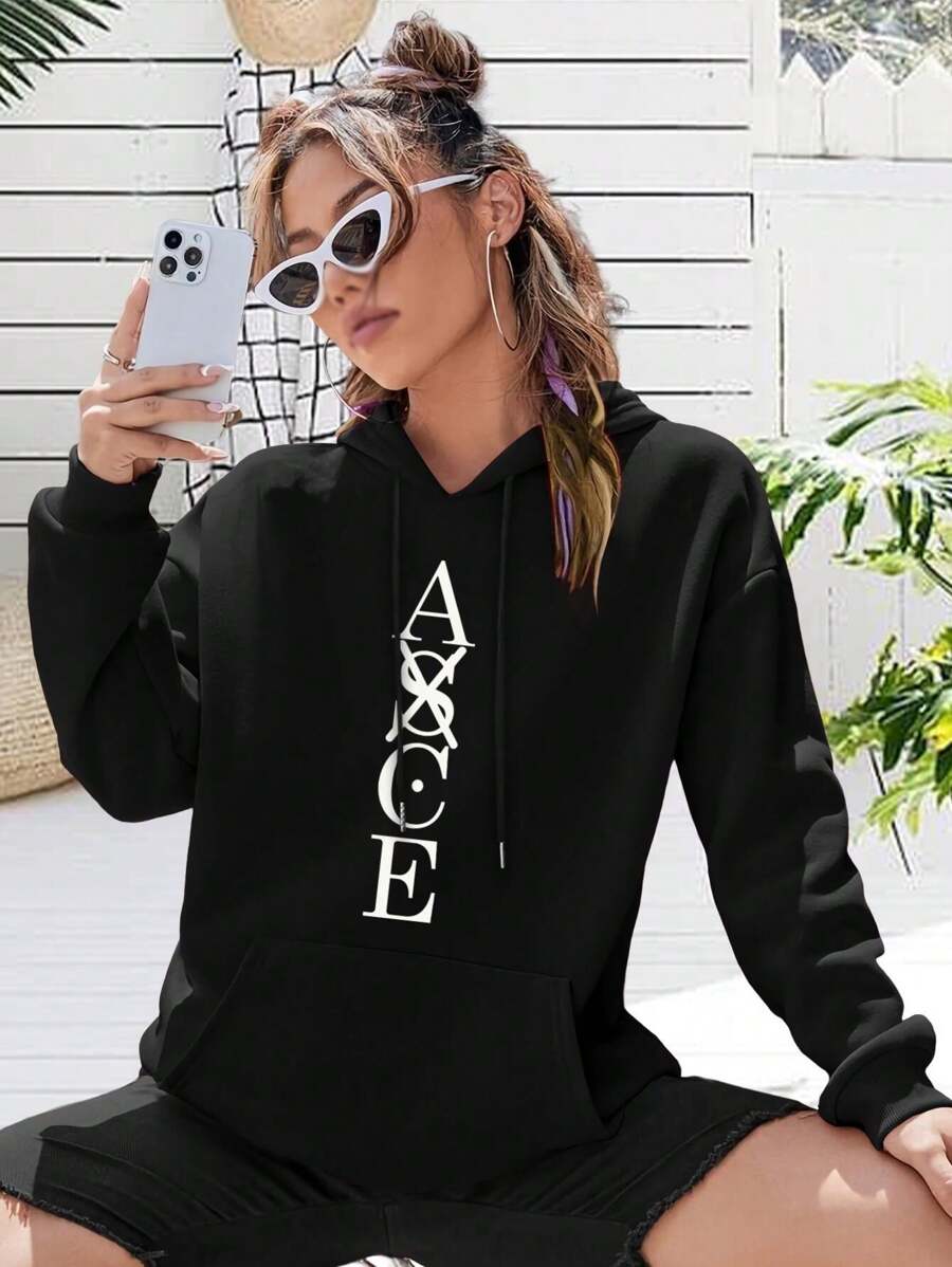 Women's One Piece ASCE Tattoo Print T-Shirt Jacket - Black - View 1