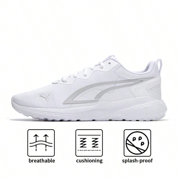 Puma All-Day Active Casual Sneakers, Breathable Mesh Fabric Unisex Running Athletic Shoes For Outdoor Travel, Style 386269-02