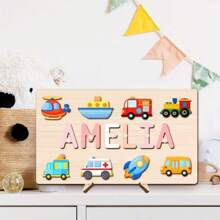 Customized Personalized Name Puzzle Board, Easter Gift, Name Puzzle, First Birthday Gift, Unique Name Puzzle Board, Educational Toys For Baby Boy Or Girl, 3D Letter Puzzle Toy, Custom Baby Name - Multicolor - View 10