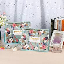 Desk Calendar 2025-2026 - Standing Flip 2025-2026 Desktop Calendar With Thick Paper, 9.8" X 8.3", Jul. 2025 - Dec. 2026, Memo Pages + Twin-Wire Binding + Unruled Blocks - Green And Pink - 8 英吋寬 x 9 英吋高 - 查看 2