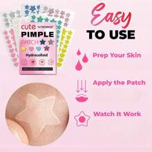 260片祛痘贴 - 温和不刺激，遮盖痘痘和瑕疵 - 多形状彩色遮瑕贴，防水透气，日常面部护理必备，方便旅行携带，派对美妆秘诀，拍照完美之选 - 彩色 - 查看 4