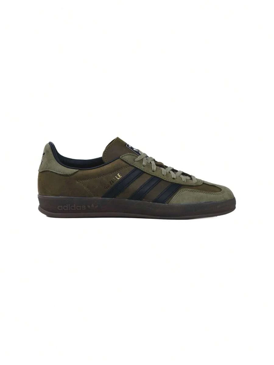 Adidas Gazelle Indoor Men's Sneakers Focus Olive / Core Black / Gum IH4772 - Focus Olive / Core Black / Gum - View 1