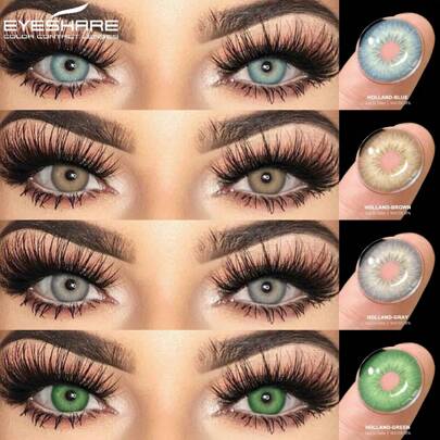 EYESHARE 1 paio di lenti a contatto colorate alla moda per gli occhi, lenti morbide colorate Colorcon, lenti cosmetiche colorate, lenti cosmetiche per gli occhi annuali, costume di Ognissanti, cosplay