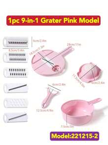 9-In-1 Vegetable Slicer Set, Potato Slicer, Grater, Shredder, Chopper, Kitchen Tool 9-In-1 Vegetable Cutter With Large Container, Random Color