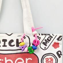 26 件时尚新款亚克力大孔英文字母直孔珠 DIY 手机挂绳、鞋饰、手工珠宝配饰、节日礼物