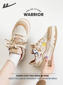 女士板鞋春夏轻便舒适透气朴素风格休闲时尚运动鞋全年适用耐磨全天穿着训练运动鞋跑步鞋 - 米/卡其 - 查看 6