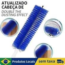 Escova De Ventilador Flexível Microfibra Removedor De Poeira Doméstica Limpeza Dobrável Ar Condicionado Obturador - Cinza - Visão 6