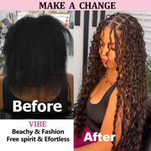 2 Bundles Human Braiding Hair For Boho Braids, Brown 16Inch -28Inch 100g Brazilian Virgin Deep Wave Bulk Human Hair For Braiding Extensions Hair 4# - Brown - View 8