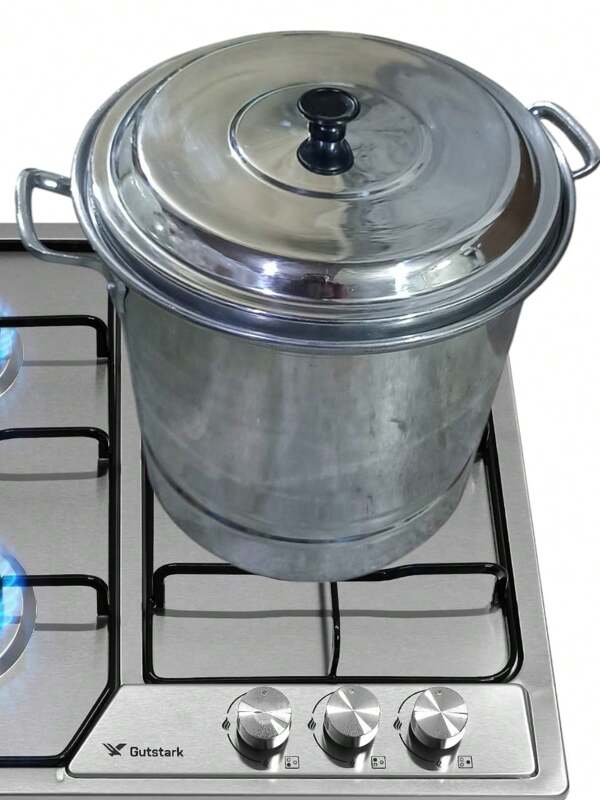 vaporera de aluminio mediana de 11 litros, de 26cm de diámetro, incluye tapa y vaporizador