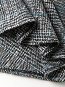 EARO French Retro Design High-End Fashion Versatile Plaid High-Waisted Pleated Elegant Commuter Skirt, Autumn/Winter New High-Waisted Slimming Distinctive Elegant Waist-Cinching Comfortable Woolen Plaid A-Line Flared Skirt