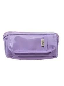 1Pc﻿ Large Capacity Pencil Case With A Magnetic Clasp For Office Stationery And Desk Storage - Multicolor - View 14