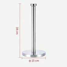 Black Tissue Holder Countertop, Independent Tissue Dispenser, Kitchen Roll Holder, Stainless Steel Tissue Roll Holder With Weighted Base In Kitchen And Bathroom - Silver - View 6