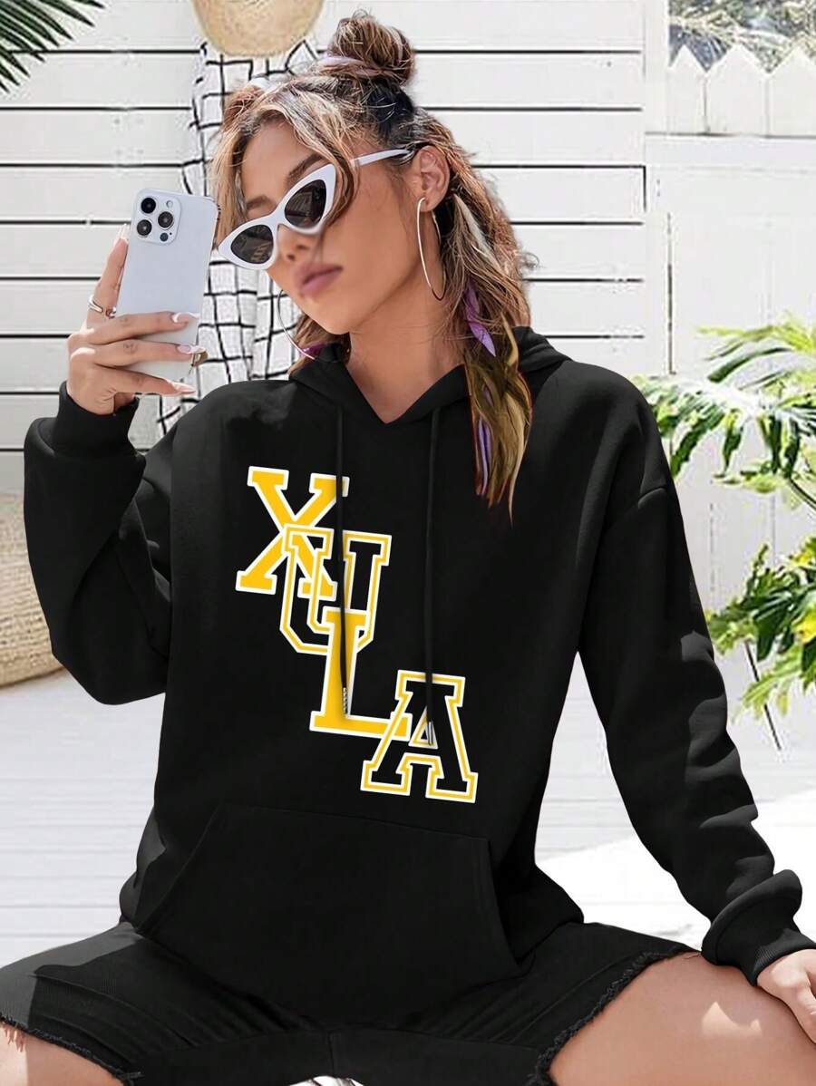 Women's Xavier University Hoodies T-Shirts Apparel Sweatshirts College Clothing - Black - View 1