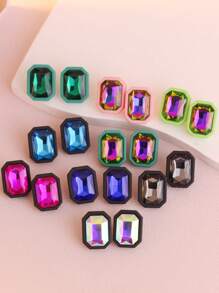 1 对新品畅销原创立方体耳钉，有绿色、红色、蓝色可选，时尚简约女士耳环，适合日常佩戴和送礼 - 方糖耳釘 - 查看 12