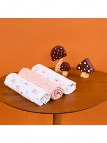 Kit de 3 mantas de bebé de franela de 80 cm x 80 cm, de algodón 100%, para niño y niña