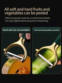 1-2 件套不锈钢削皮器、土豆和蔬菜切片器，适用于厨房，轻松削皮和切片水果和蔬菜