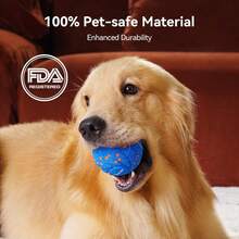 Juguete Interactivo Inteligente para Perros, Bola Malvada de Aire, Movimiento Automático, Rebota y Gira, Material E-TPU, Nivel de Impermeabilidad IPX7, Adecuado para Perros Medianos y Grandes, Bola de Actividad Rodante - petirrojo azul - Ver 6