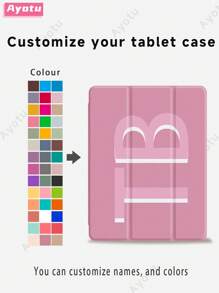 Customized Text 10th Gen Protective Case, Personalized Leather Cover Compatible With IPad 7/8/9th 10.2", Galaxy Tab S7/S8 11", Tab A7 Lite 8.7", DIY Tablet Protective Shell, Creative DIY Case, Kids, Family, Pets Customized Gift For Birthday, Anniversary, New Year, Back To School - Multicolor - View 4