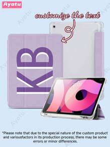 Customized Text 10th Gen Protective Case, Personalized Leather Cover Compatible With IPad 7/8/9th 10.2", Galaxy Tab S7/S8 11", Tab A7 Lite 8.7", DIY Tablet Protective Shell, Creative DIY Case, Kids, Family, Pets Customized Gift For Birthday, Anniversary, New Year, Back To School - Multicolor - View 7