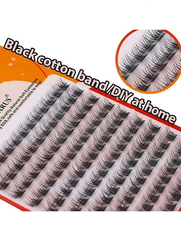 120 CHIẾC C/D Curl Lash Cluster DIY Mi nối dài 8-16mm Mi nối dài Mi lẻ Mi tự nhiên Mi chồn chống thấm nước Thích hợp để đeo hàng ngày hoặc trong các dịp đặc biệt - màu đen - Xem 2