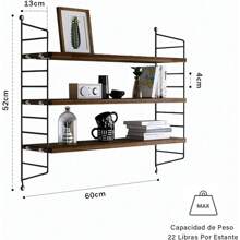 Estantes Flotantes de Pared, Repisas Flotantes para Decoración, Estanteria Flotante para Recamara, Dormitorio, Sala de Esta, Cocina, Oficina, Baño, Libros, Negra - Verde militar - Ver 3