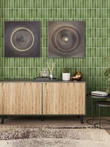 10 Pcs Matte Peel And Stick Tile Backplash, 3D Tile Stickers For Bathroom, 3D Wall Panels Indoor, Kitchen Decor, Modern Wall Decor - Multicolor - View 6