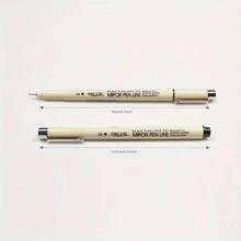 Set de 7 Plumas de Punta Fina Multi-Tamaños para Dibujo y Escritura Precisa | Plumas Resistente al Agua para Arte y Escritura Detallada - Negro - Ver 4