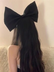 1 chiếc băng đô 3D kiểu Pháp màu trơn có nơ ở giữa, thanh lịch, dễ thương, phù hợp cho chụp ảnh, dạo phố, dự tiệc, hàng ngày, lãng mạn, ngọt ngào, cá tính, được làm từ sợi polyester (polyester) dành cho nữ, quà tặng, phụ kiện tóc, phụ kiện đội đầu. - Nhiều màu - Xem 4