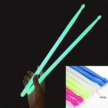 1 par de baquetas luminosas de 5A con punta en forma de gota de agua, de nailon de color neón, ideales para principiantes y artistas en el escenario