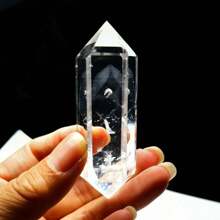 Stunning Natural Transparent Quartz Double Pointed Gemstones - Perfect Home Decoration And Unique Gift Creative Crystal Decoration - White - View 13