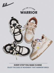 女士板鞋春夏轻便舒适透气朴素风格休闲时尚运动鞋全年适用耐磨全天穿着训练运动鞋跑步鞋 - 米/卡其 - 查看 8