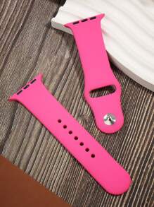 Dây đeo thể thao tương thích với Apple Watch 38mm 40mm 41mm 42mm 44mm 45mm 46mm 49mm dành cho nam nữ, dây đeo bằng nhựa mềm silicon tương thích với Apple Watch Series 10 9 8 7 6 5 4 3 2 1 Ultra SE - Hồng - Xem 2