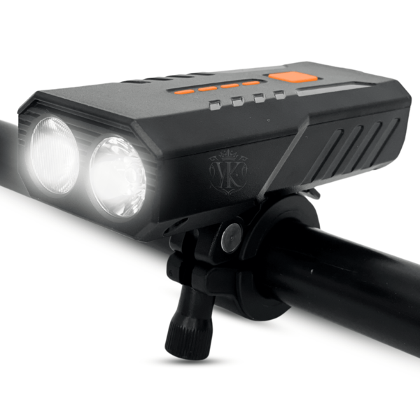 Farol de LED bicicleta com 6 modos prova d'água recarregável USB pedalar