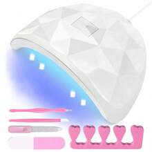 LED Portable Nail Dryer, Gel Nail Polish Curing Lamp, Professional Nail Art Tool, Home Salon Nail Dryer - White - View 12