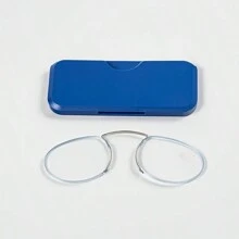 Nasenklemmen Lesebrille, ohne Bügel, Klargläser, portabler Kartengröße, unverzichtbar zum Lesen, kann an Handye angebracht werden, unisex