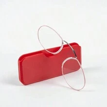 Nasenklemmen Lesebrille, ohne Bügel, Klargläser, portabler Kartengröße, unverzichtbar zum Lesen, kann an Handye angebracht werden, unisex
