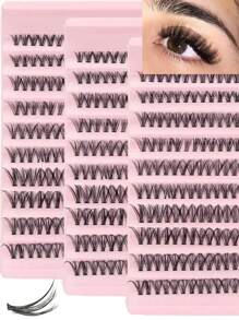 200pcs 40D Eyelashes, DIY Mink False Eyelashes Kit - 0.07mm D-Curl, 10-16mm Mixed, Shiny And Fluffy 3D Lash Clusters, Reusable Makeup Tools For All Occasions, Great Gift Idea For Festivals