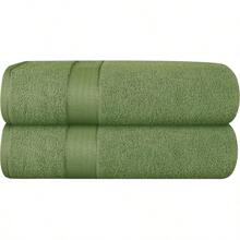 Ultra Soft 8-Piece Towel Set -% Ring Spun Cotton, 2 Oversized Bath Towels 27x54, 2 Hand Towels 16x28, 4 Wash Cloths 13x13 - Daily Use, Hotel & Spa - Olive Green, Luxury Towel Set - Kiwi Green - 查看 1