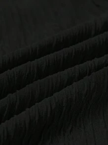 BIUBIU Women's Plus Size Sexy One Shoulder Twist Cut Out Tie-Front Ruched Split Thigh Vacation Dress - Black - View 7