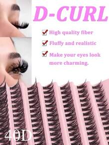 200pcs 40D Eyelashes, DIY Mink False Eyelashes Kit - 0.07mm D-Curl, 10-16mm Mixed, Shiny And Fluffy 3D Lash Clusters, Reusable Makeup Tools For All Occasions, Great Gift Idea For Festivals