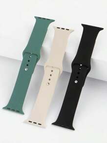 1 件男女通用绿色软硅胶扣运动表带，舒适可调节，防水，兼容 38/40/41/42/44/45/46/49 毫米，适用于 Series Ultra/SE/11/10/9/8/7/6/5/4/3/2/1，智能手表表带配件