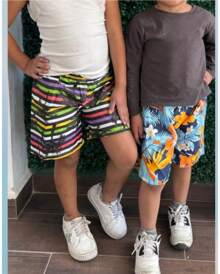 shorts unisex para niño y niña ECONOMICO para verano ligero - Ponche de Fiesta - Ver 2
