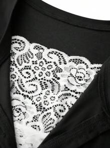 Women Fairy Tops Grunge Clothes Y2k Shirt Long Sleeve Lace Collar Vintage Aesthetic Blouse Spring Fall Tops - Negro - Ver 5