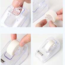 Desk Tape Dispenser With Colorful Adhesive Tape, Creative Office Supplies For Scrapbooks, School Supplies,Back To School - View 4