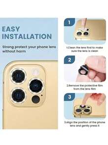 一套金色相机镜头保护膜，采用钢化玻璃材质，防刮擦、防摔，超高清无损摄影，还原真实色彩。兼容 17 Pro Max/17 Pro/17 Air/17/16 Pro Max/16 Pro/16 Plus/16/15 Pro Max/15 Pro/15 Plus/15/14/13/12 及其他型号。 - 金色 - 查看 6