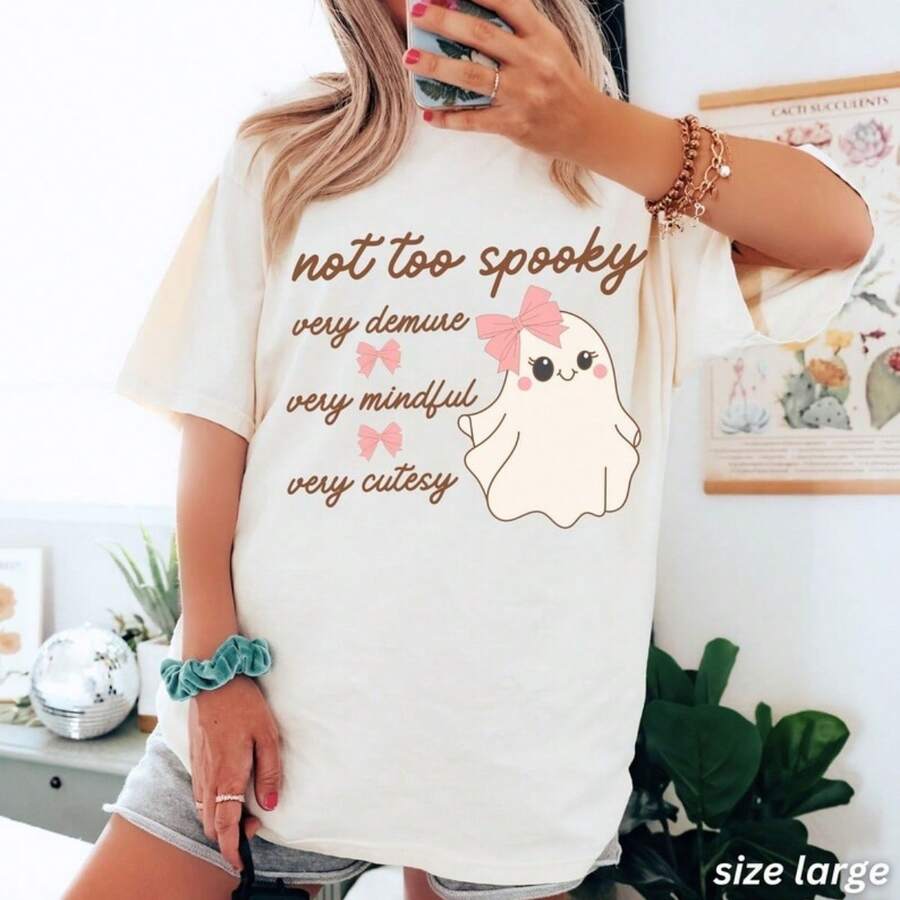 Very Demure, Very Mindful, Very Modest, Trending Shirt, Funny Halloween Shirts For Women, Funny Tshirt, Funny Tshirt Women, Funny Meme Shirt - 白色 - 查看 1