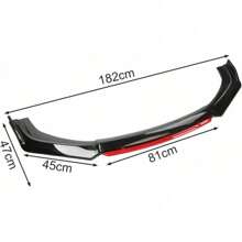 Car Front Bumper Lip Body Splitter Kit Vehicle Lower Front Spoiler Diffuser Body Protectors Car Protection Trims - 黑色 - 查看 2