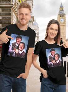 Lovers T-Shirts John Summit Dom Dolla Step Brother Tees For Women - Couple Shirts Matching Shirts Funny Shirts - 黑色 - 查看 1